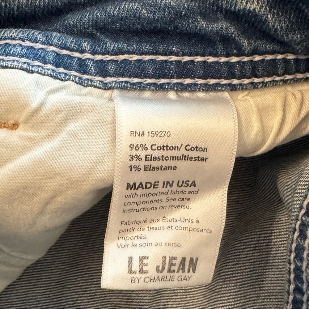 LE JEAN By Charlie Gay Alexis Mini Skirt Size 26 - Picture 7 of 9